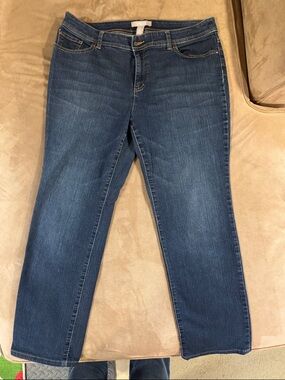 Chico's Dark Blue Straight-Leg Jeans